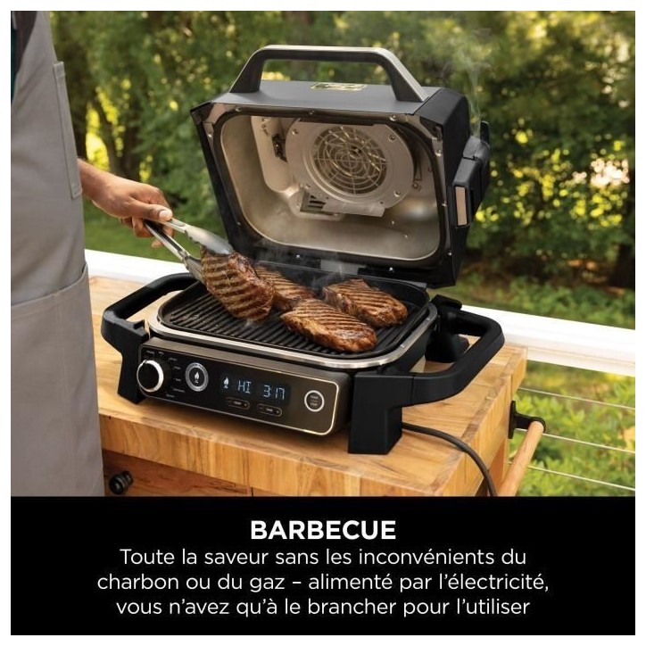 Barbecue électrique et fumoir NINJA - Woodfire OG701EU - 7 programmes de cuisson Barbecue électrique et fumoir NINJA - Woodfire OG701EU - 7 programmes de cuisson