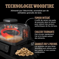 Barbecue électrique et fumoir NINJA - Woodfire OG701EU - 7 programmes