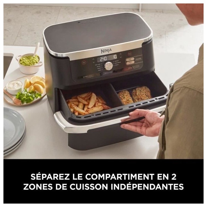 Friteuse sans huile NINJA - Foodi Flex AF500EU - Capacité 10,4L - 7 programmes de cuisson - 2470W Friteuse sans huile NINJA - Foodi Flex AF500EU - Capacité 10,4L - 7 programmes de cuisson - 2470W