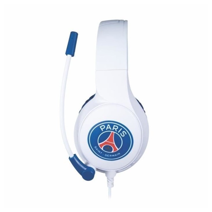 Casque gaming filaire - KONIX - Micro 45° - Câble 1,5 m - Blanc et bleu - Confort Soft Touch Casque gaming filaire - KONIX - Micro 45° - Câble 1,5 m - Blanc et bleu - Confort Soft Touch