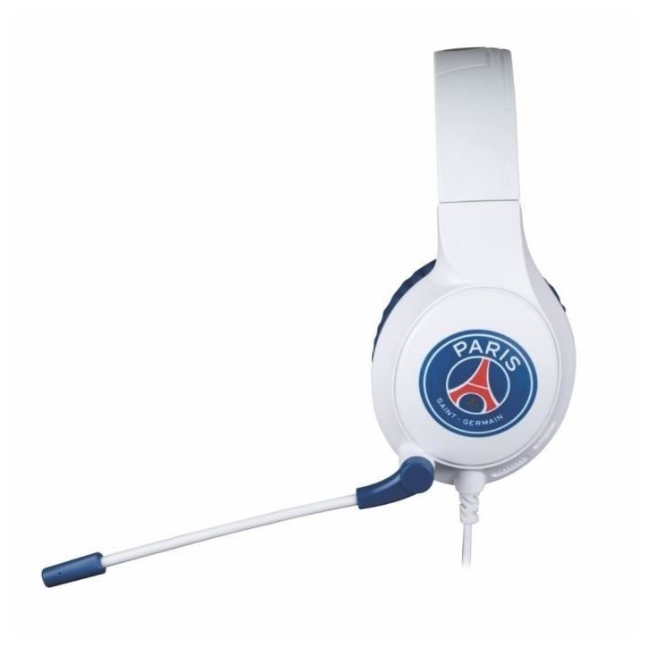 Casque gaming filaire - KONIX - Micro 45° - Câble 1,5 m - Blanc et bleu - Confort Soft Touch Casque gaming filaire - KONIX - Micro 45° - Câble 1,5 m - Blanc et bleu - Confort Soft Touch