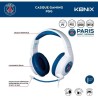 Casque gaming filaire - KONIX - Micro 45° - Câble 1,5 m - Blanc et b