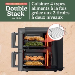 Friteuse sans huile NINJA - Double Stack XL SL400EU - Capacité 9,5L -