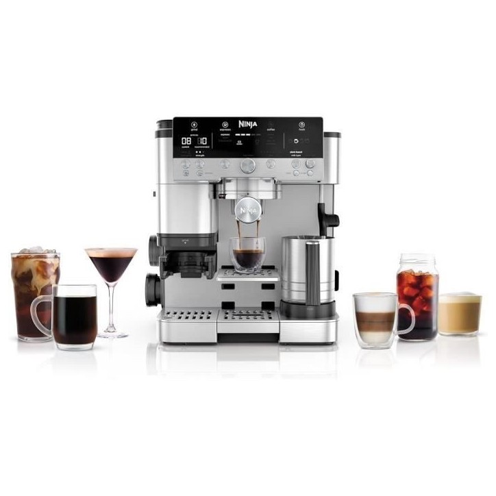 Machine a café - NINJA - ES601EU Luxe Premier - 1650 W - 2 Litres - Acier inoxydable