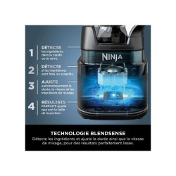 Mixeur Ninja Detect Power Blender Pro 1200W - 2-en-1 - 2L - 15 modes -