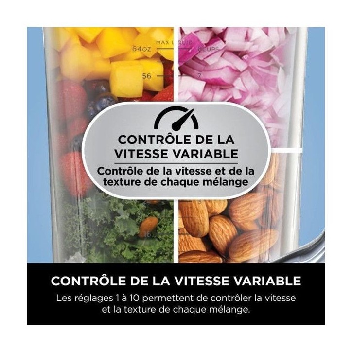 Mixeur - NINJA - Detect Power Blender Pro - 1200W - 2L - 15 modes de mixage
