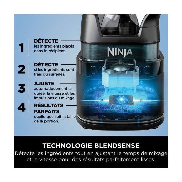 Mixeur - NINJA - Detect Power Blender Pro - 1200W - 2L - 15 modes de mixage