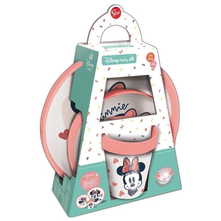 Coffret repas - THERMOBABY - 3 pieces - Bol, assiette et gobelet - Minnie Coffret repas - THERMOBABY - 3 pieces - Bol, assiette et gobelet - Minnie