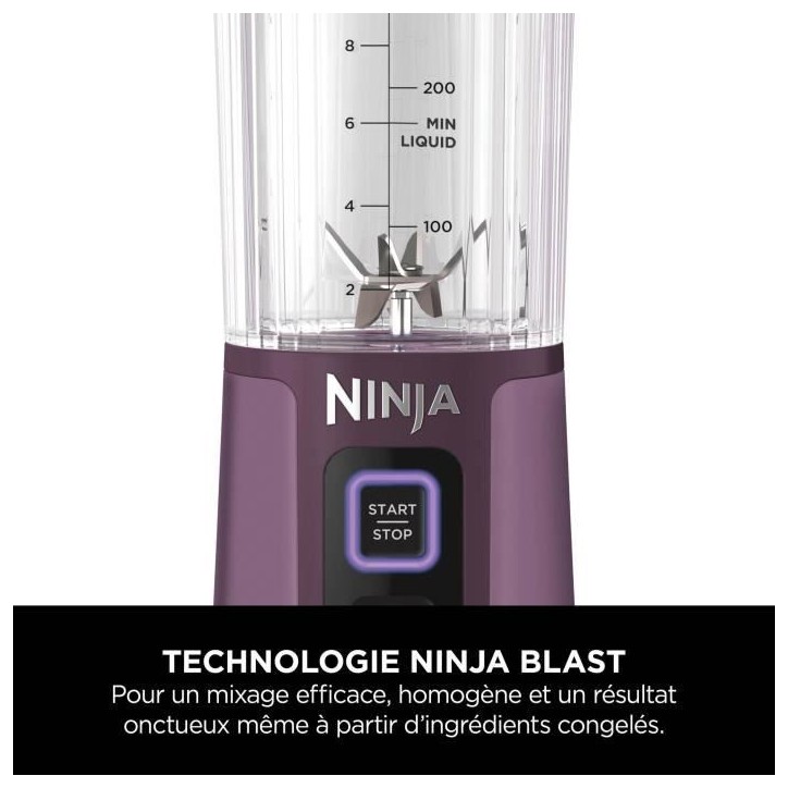 Blender portable Ninja Blast - BC151EUPR - bol 530 ml - autonomie 2h - sans fil - sans BPA - violet Blender portable Ninja Blast - BC151EUPR - bol 530 ml - autonomie 2h - sans fil - sans BPA - violet