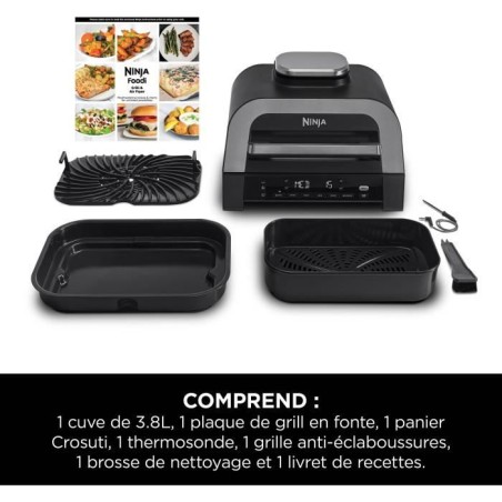 Grill & Friteuse sans huile - NINJA - MAX 6-en-1 DG551EU - 1760 W - 6 modes de cuisson - Gris