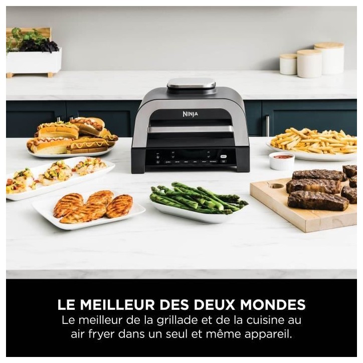 Grill & Friteuse sans huile - NINJA - MAX 6-en-1 DG551EU - 1760 W - 6 modes de cuisson - Gris Grill & Friteuse sans huile - NINJA - MAX 6-en-1 DG551EU - 1760 W - 6 modes de cuisson - Gris
