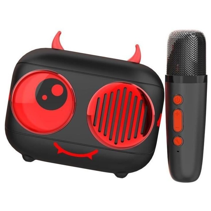 Kit karaoké / Enceinte Bluetooth et micro sans fil - CGV - DIABLO, Effets voix magiques, Autonomie 8h, Recharge USB