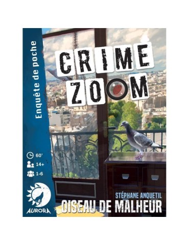 Crime Zoom : Oiseau de Malheur - Asmodee - Jeu d'enquete - Des 14 ans - 30 minutes a 1h