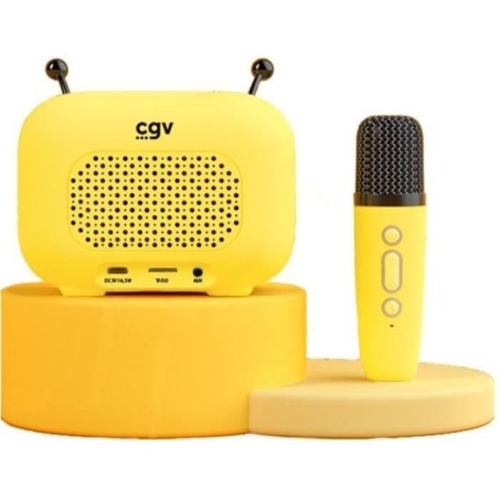 Kit karaoké / Enceinte Bluetooth et micro sans fil - CGV - MAYA, Effets voix magiques, Autonomie 8h, Recharge USB