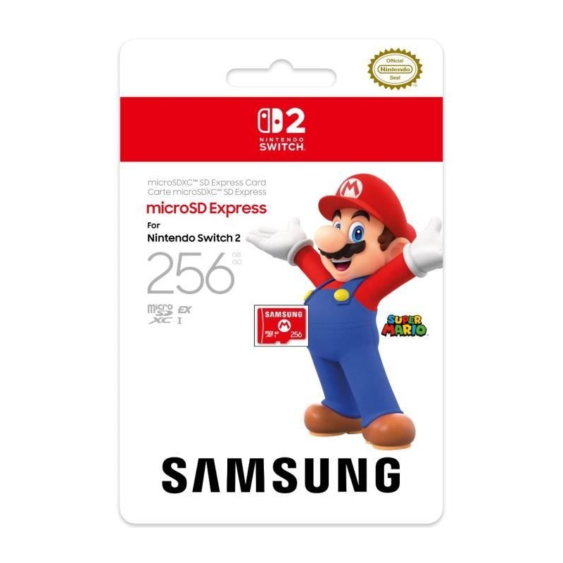 Carte mémoire Micro SD Express 256Go Samsung pour Nintendo Switch 2