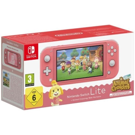 Console portable Nintendo Switch Lite • Corail + Animal Crossing: Ne