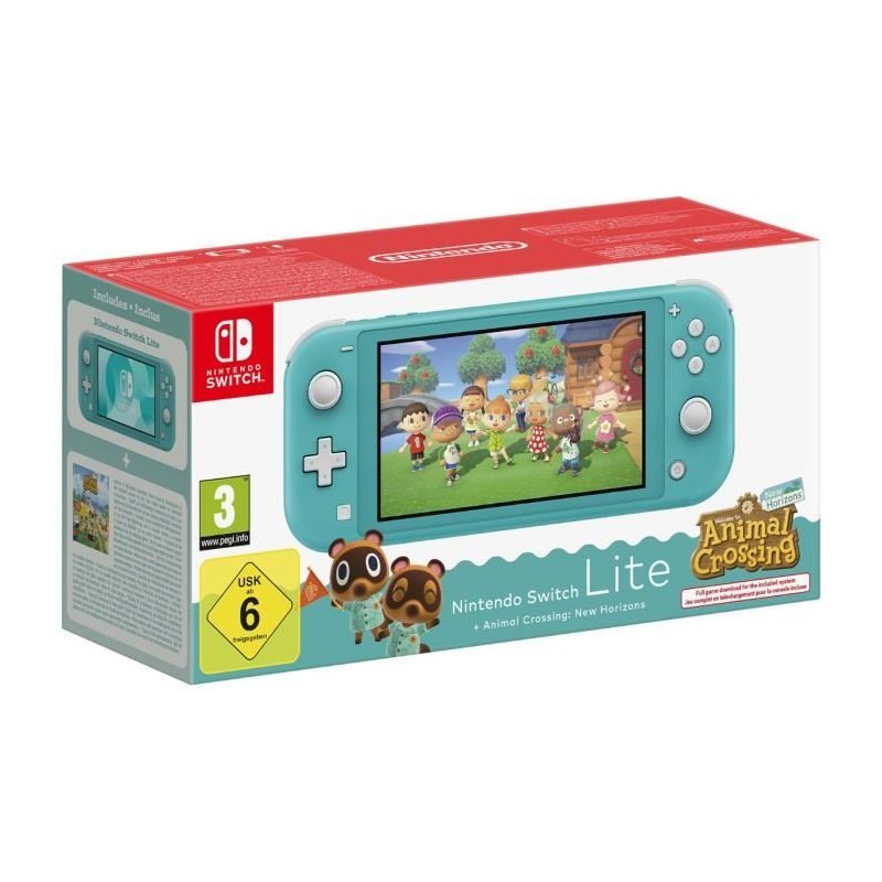 Console portable Nintendo Switch Lite • Turquoise + Animal Crossing: Console portable Nintendo Switch Lite • Turquoise + Animal Crossing: