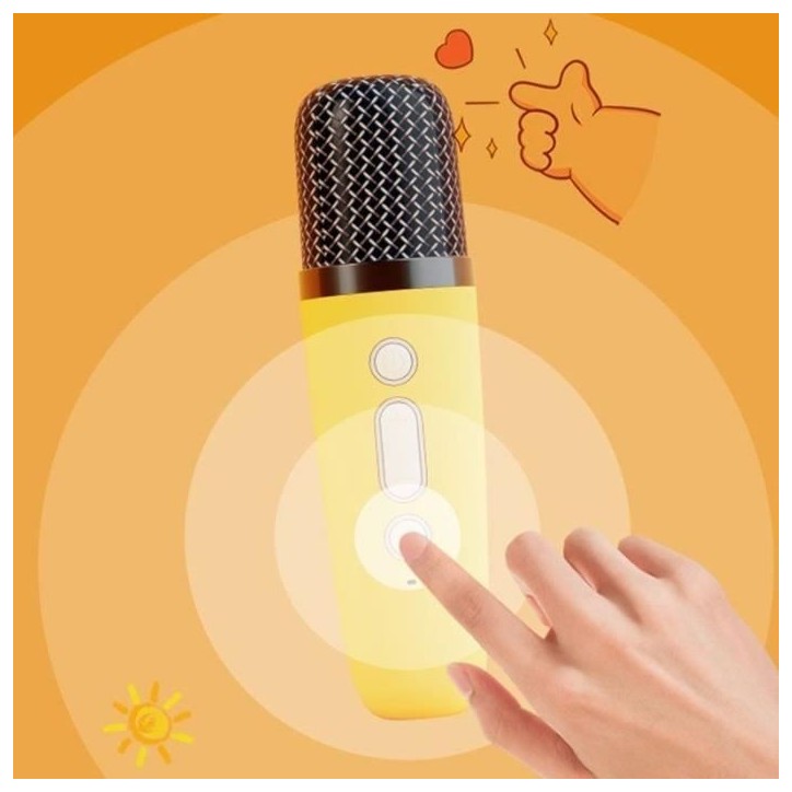Kit karaoké / Enceinte Bluetooth et micro sans fil - CGV - MAYA, Effets voix magiques, Autonomie 8h, Recharge USB