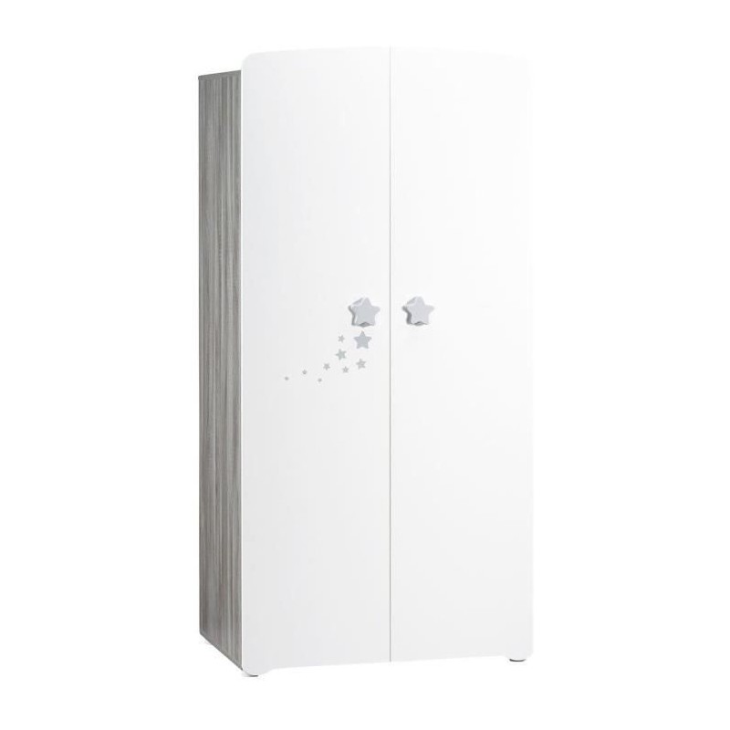 Armoire bébé Nao - MDF - Blanc - 2 portes - 85 x 175 x 56 cm - BABY Armoire bébé Nao - MDF - Blanc - 2 portes - 85 x 175 x 56 cm - BABY