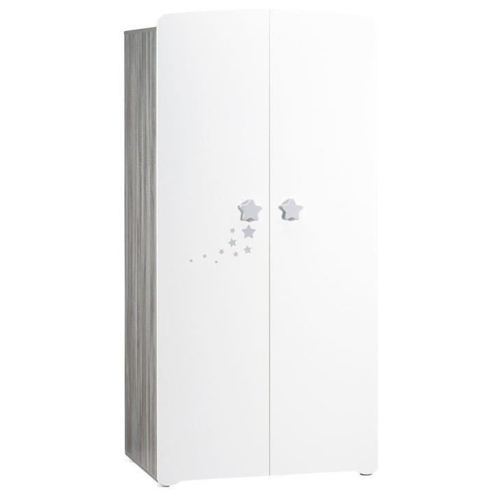 Armoire bébé Nao - MDF - Blanc - 2 portes - 85 x 175 x 56 cm - BABY PRICE Armoire bébé Nao - MDF - Blanc - 2 portes - 85 x 175 x 56 cm - BABY PRICE