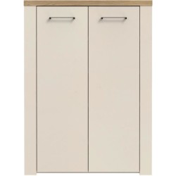Armoire a chaussures - NELLEKE - Sable / Bois - 2 portes - 20 paires -