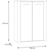 Armoire a chaussures - NELLEKE - Sable / Bois - 2 portes - 20 paires -