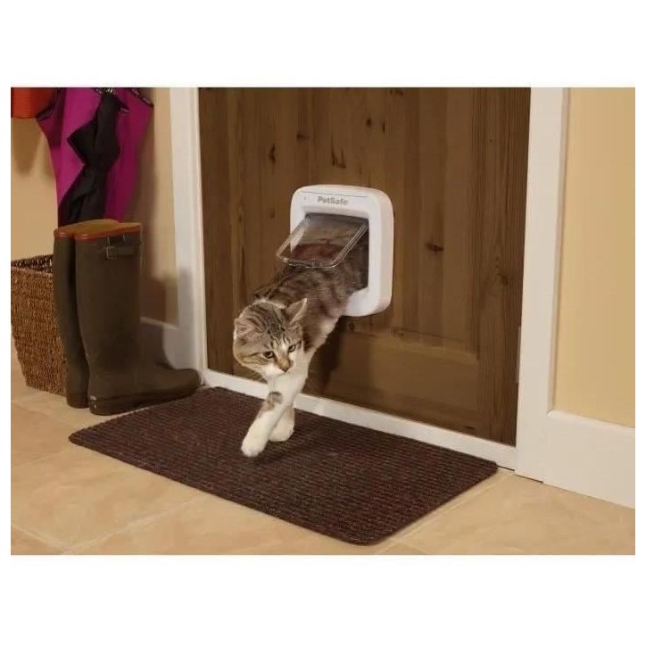 PetSafe- Chatiere a puce électronique PPA19-16145, chatiere a piles, verrouillage a 4 Positions - 22 x 23.9 cm Installation Fac PetSafe- Chatiere a puce électronique PPA19-16145, chatiere a piles, verrouillage a 4 Positions - 22 x 23.9 cm Installation Fac