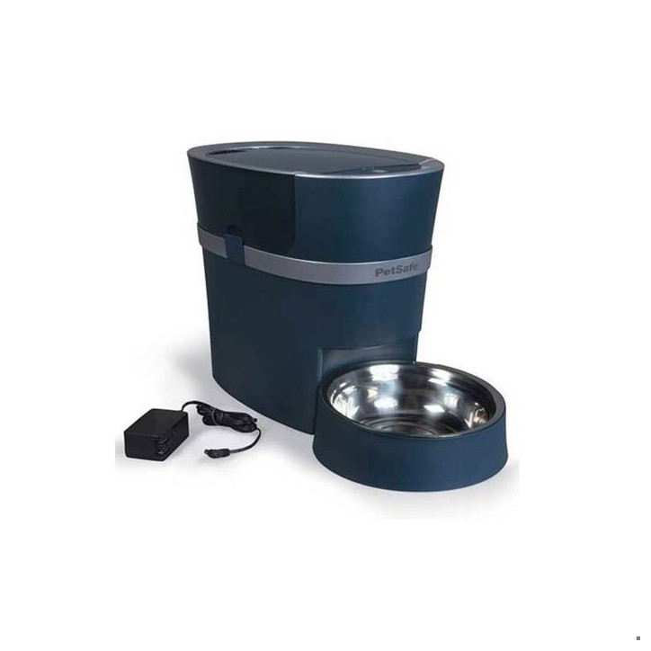 PetSafe - Distributeur de Croquettes Automatique Connecté Smart Feed pour Chien/Chat, avec minuterie, bol en acier inoxydable,