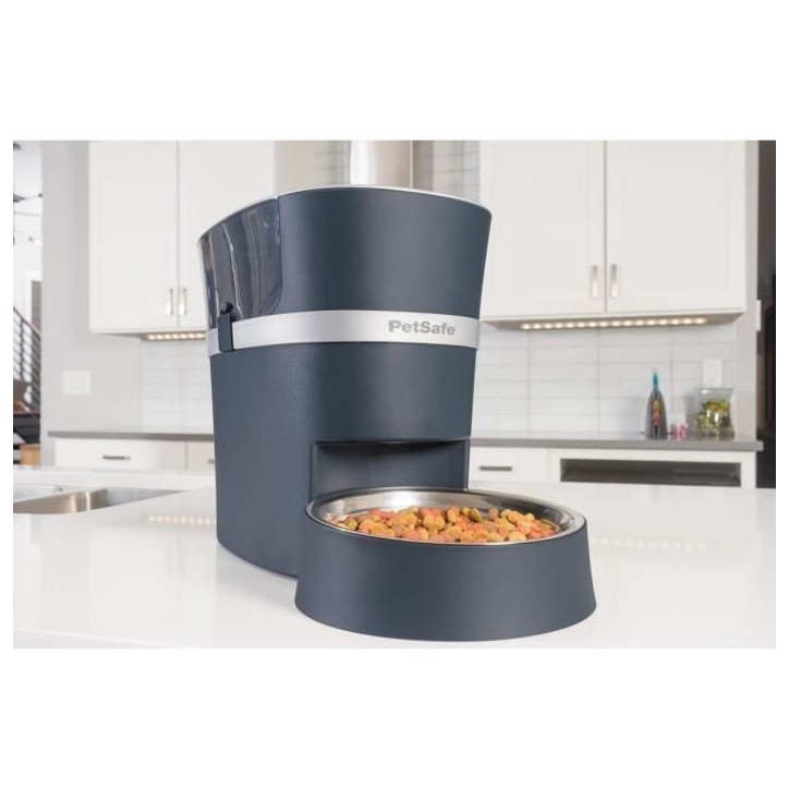 PetSafe - Distributeur de Croquettes Automatique Connecté Smart Feed pour Chien/Chat, avec minuterie, bol en acier inoxydable,