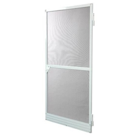 Moustiquaire porte battante L100 cm x H220 cm - Aluminium blanc