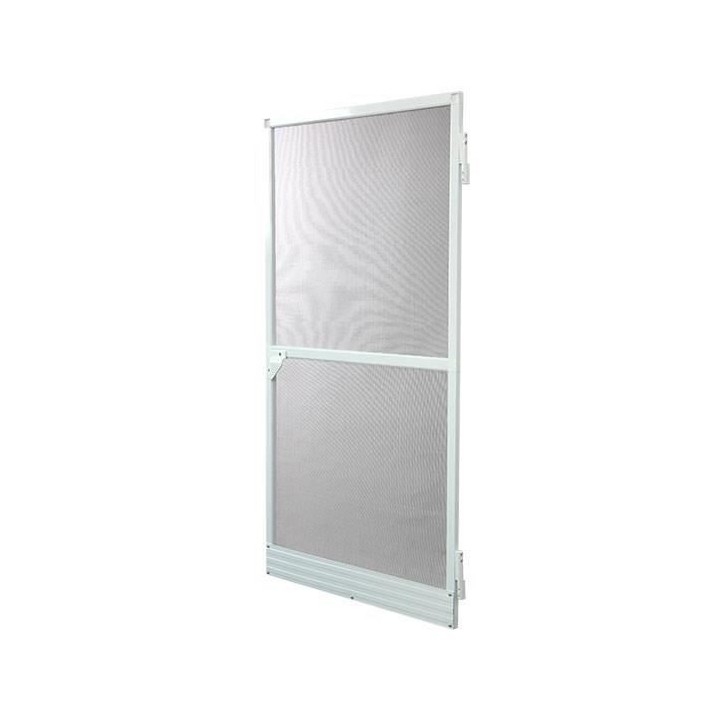 Moustiquaire porte battante L100 cm x H220 cm - Aluminium blanc Moustiquaire porte battante L100 cm x H220 cm - Aluminium blanc