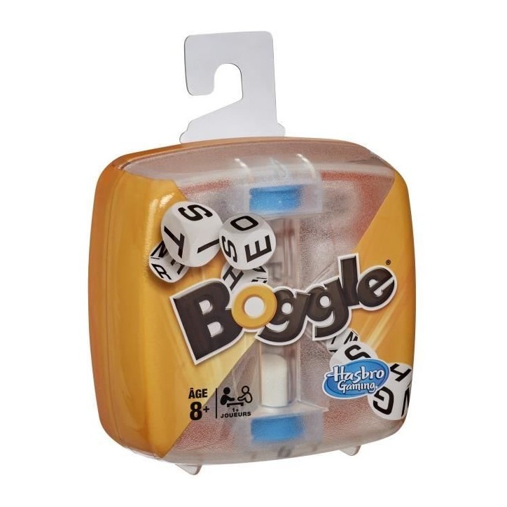 Boggle, Jeu de société de voyage, Jeu de réflexion rapide pour petits et grands, Hasbro Gaming, Des 8 ans Boggle, Jeu de société de voyage, Jeu de réflexion rapide pour petits et grands, Hasbro Gaming, Des 8 ans