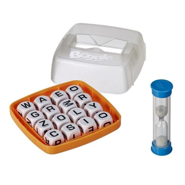 Boggle, Jeu de société de voyage, Jeu de réflexion rapide pour petits et grands, Hasbro Gaming, Des 8 ans Boggle, Jeu de société de voyage, Jeu de réflexion rapide pour petits et grands, Hasbro Gaming, Des 8 ans