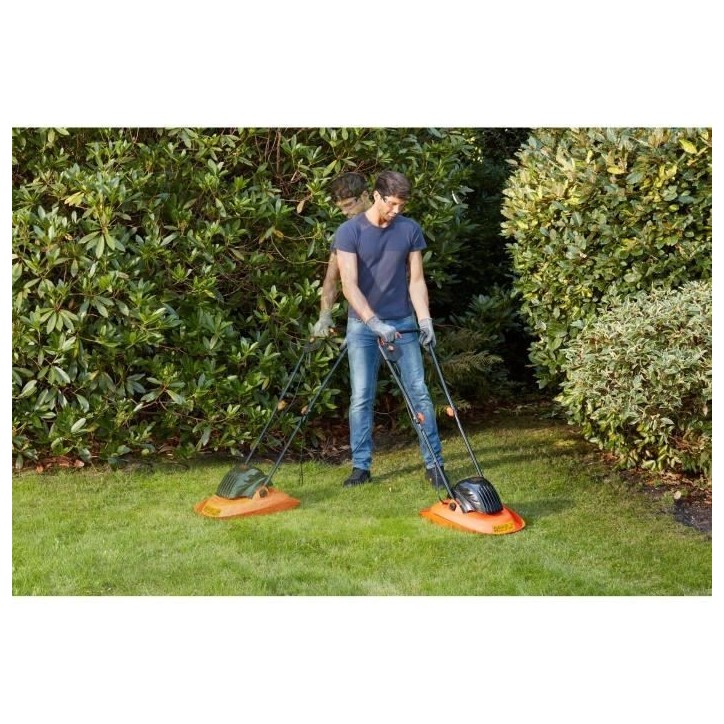 Tondeuse électrique sur coussin filaire - BLACK&DECKER - BEMWH551-QS - 1200W - 30cm de coupe Tondeuse électrique sur coussin filaire - BLACK&DECKER - BEMWH551-QS - 1200W - 30cm de coupe