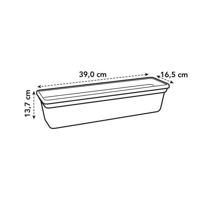 ELHO Balconniere GREEN BASICS - 6L - L 16,5 x P 39 x H 13,7 cm - Extérieur & Balcon - Vivre noir ELHO Balconniere GREEN BASICS - 6L - L 16,5 x P 39 x H 13,7 cm - Extérieur & Balcon - Vivre noir