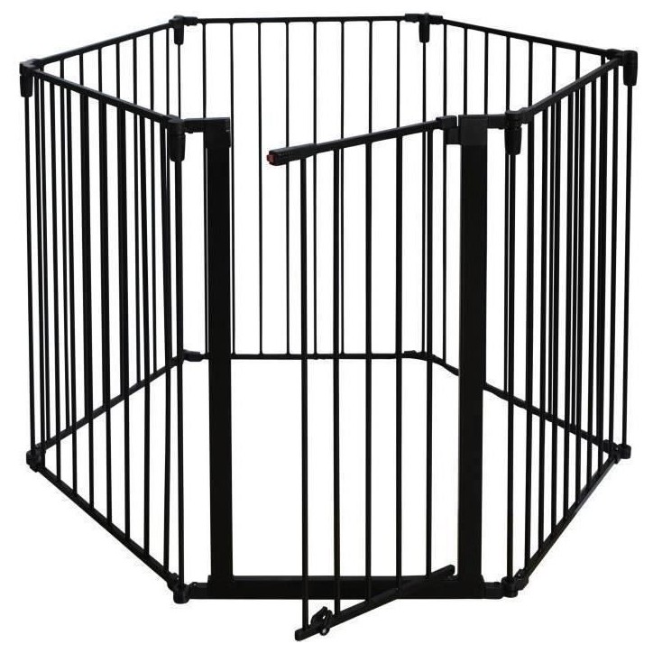 Barriere pare-feu de cheminée ou poele a bois 6 pans - 360 cm - Noir - NORDLINGER PRO Barriere pare-feu de cheminée ou poele a bois 6 pans - 360 cm - Noir - NORDLINGER PRO
