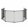Barriere pare-feu de cheminée ou poele a bois 6 pans - 360 cm - Noir