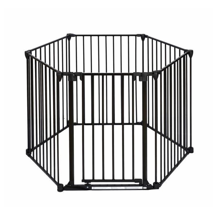 Barriere pare-feu de cheminée ou poele a bois 6 pans - 360 cm - Noir - NORDLINGER PRO Barriere pare-feu de cheminée ou poele a bois 6 pans - 360 cm - Noir - NORDLINGER PRO