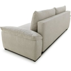 Canapé convertible avec coffre - 3 a 4 places - NORMAN - Tissu beige