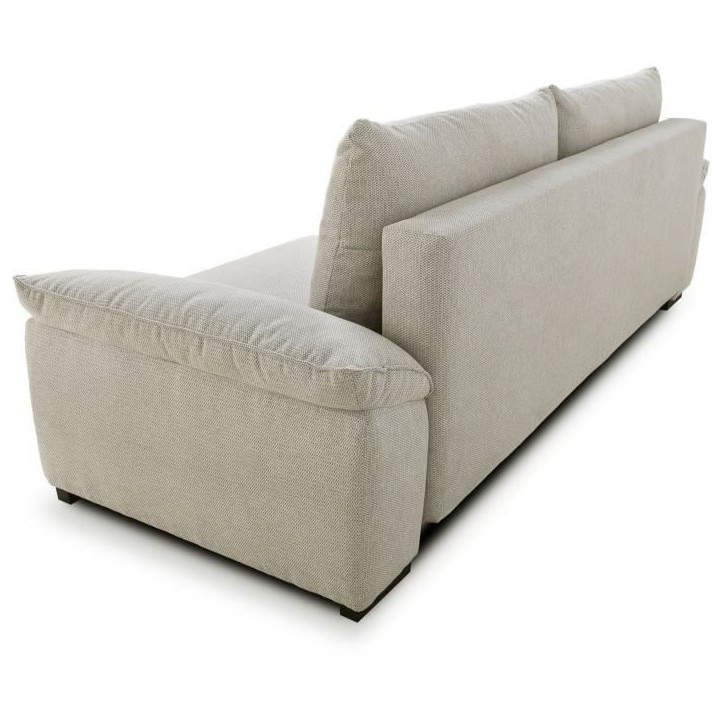 Canapé convertible avec coffre - 3 a 4 places - NORMAN - Tissu beige - 240 x 85 x 85 cm Canapé convertible avec coffre - 3 a 4 places - NORMAN - Tissu beige - 240 x 85 x 85 cm