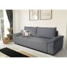 Canapé convertible avec coffre - 3 a 4 places - NORMAN - Tissu anthra