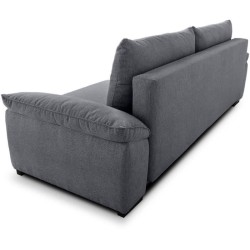 Canapé convertible avec coffre - 3 a 4 places - NORMAN - Tissu anthra