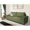 Canapé convertible avec coffre - 3 a 4 places - NORMAN - Tissu olive