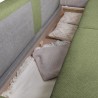 Canapé convertible avec coffre - 3 a 4 places - NORMAN - Tissu olive