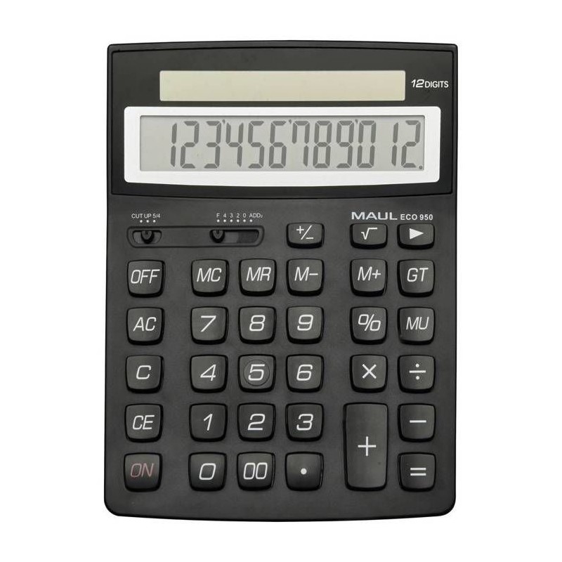 Maul ECO 950 Calculatrice de bureau noir Ecran: 12 solaire (l x H x P) Maul ECO 950 Calculatrice de bureau noir Ecran: 12 solaire (l x H x P)