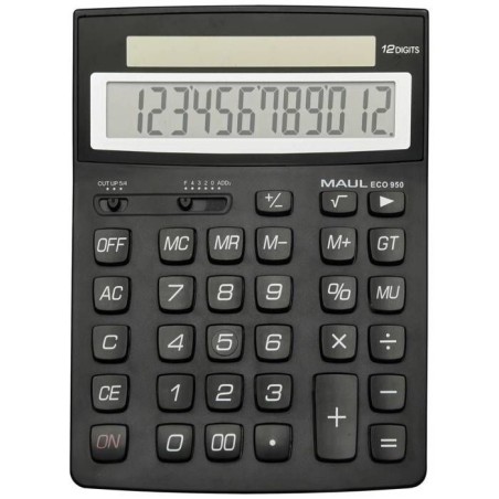 Maul ECO 950 Calculatrice de bureau noir Ecran: 12 solaire (l x H x P)