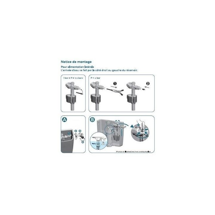Robinet flotteur latéral pour réservoir WC - NOVOBAIN - Embout en laiton Robinet flotteur latéral pour réservoir WC - NOVOBAIN - Embout en laiton