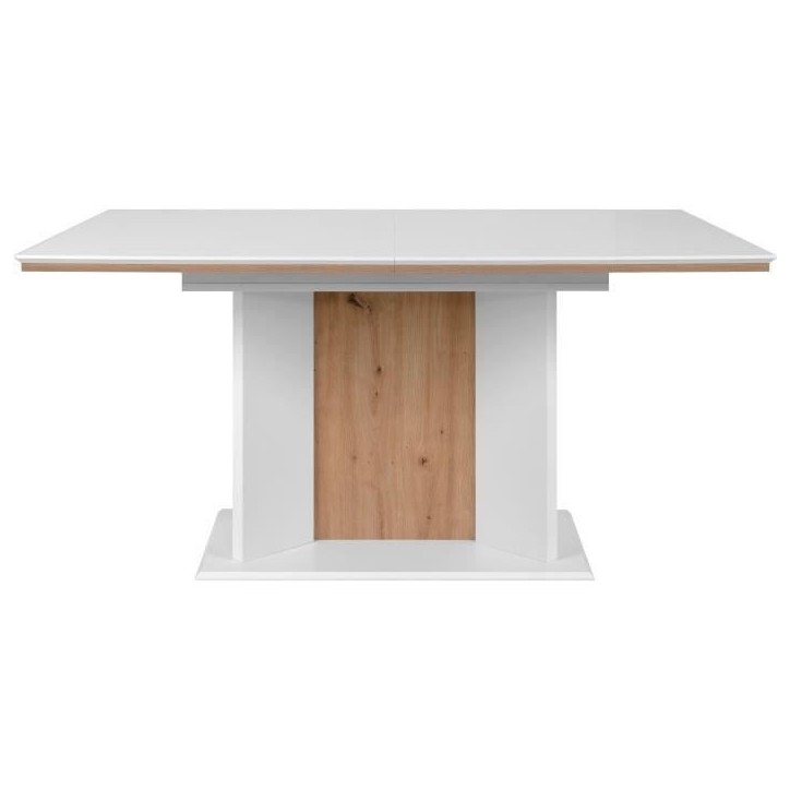Table extensible - ARONA - Rectangulaire - 10 personnes - 160/200 x 76 x 90 cm - Blanc / chene artisan Table extensible - ARONA - Rectangulaire - 10 personnes - 160/200 x 76 x 90 cm - Blanc / chene artisan
