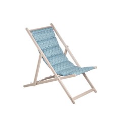JARDIN PRIVE Chilienne matelassée Danemark blue structure en bois mas