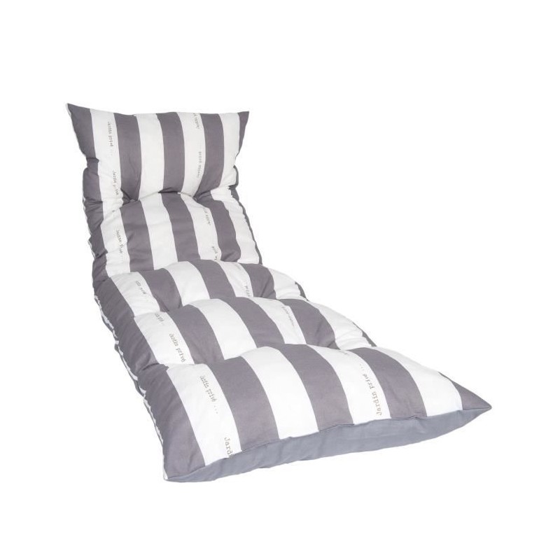 JARDIN PRIVE Bain de soleil flocons CANCALE 188x56x12 cm gris JARDIN PRIVE Bain de soleil flocons CANCALE 188x56x12 cm gris